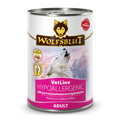 Wolfsblut VetLine Hypoallergenic 6x395 g | Nassfutter für Hunde | Allergie
