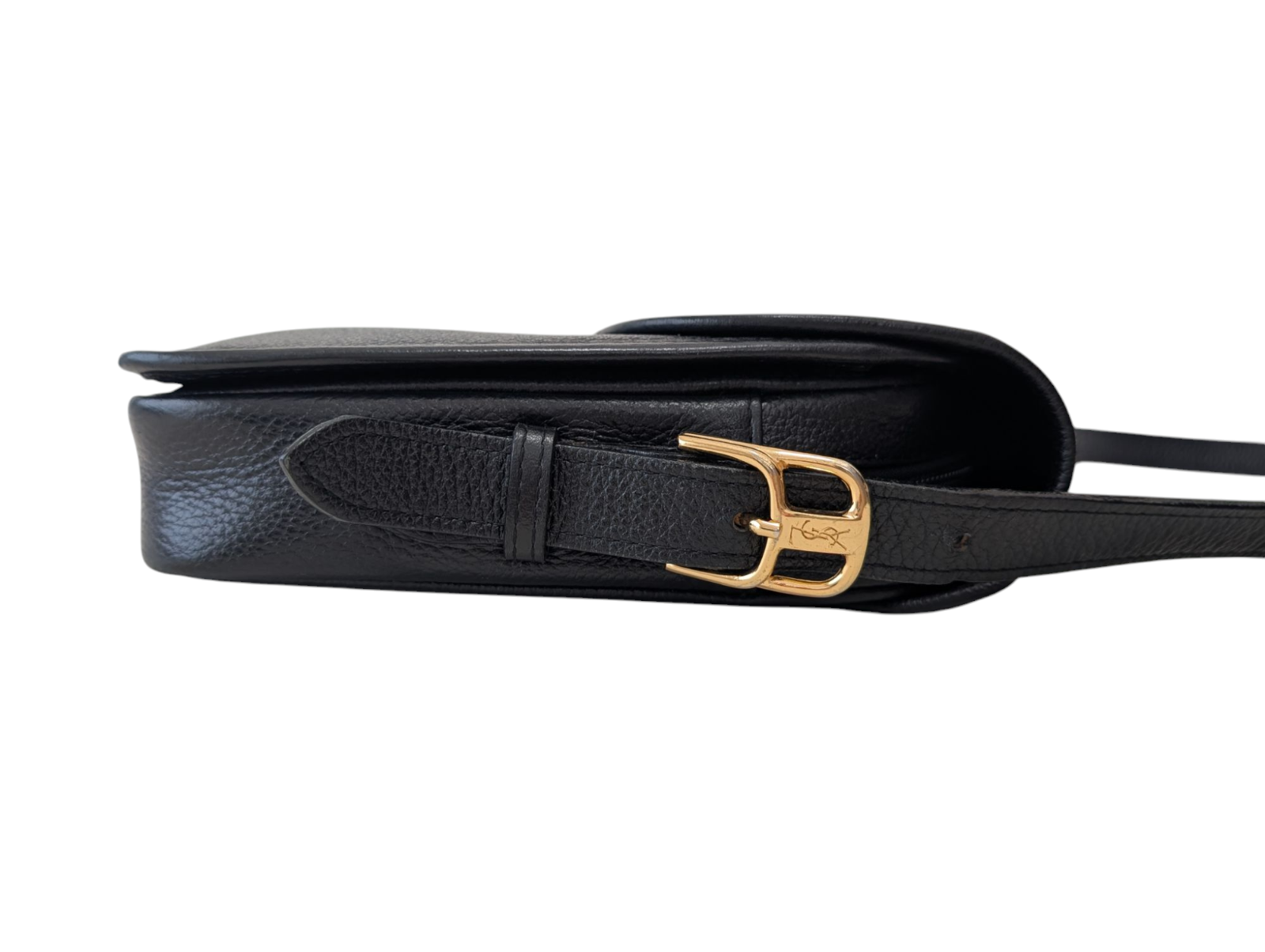 *Rara* Borsa a tracolla Yves Saint Laurent borsa pelle nera vintage YSL autentica