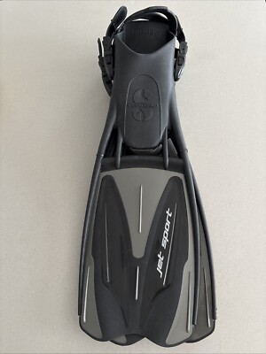 ScubaPro Jet Sport Adjustable Dive Fins - Black/Gray Size Medium BRAND NEW