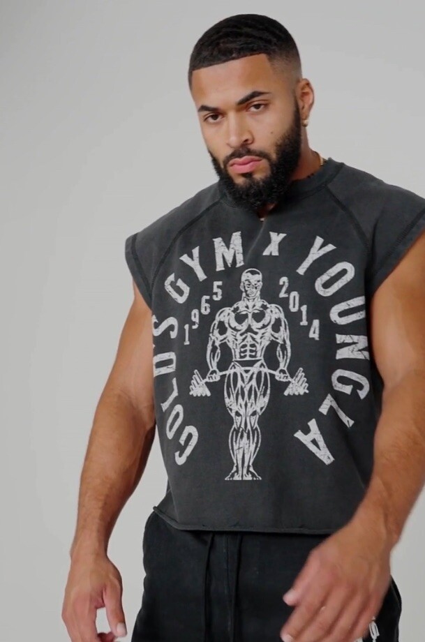 YOUNGLA (SOLD OUT) - 5069 - GOLDS GYM VINTAGE CUT OFFS