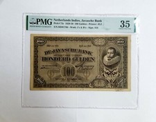 Netherlands Indies 100 Gulden 1929 (Pick 73C) PMG-35 Choice Very Fine 