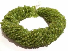 5 Strand Natural Peridot Chips Nuggets Smooth 4-6mm Gemstone Loose Beads 34"inch