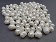 Freshwater pearls white 100 center drilled pearls