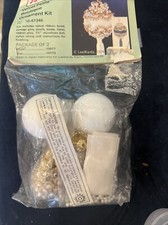 LeeWards VELVET PETITE White Vtg Sequin Bead Christmas Ornament Kit Makes two 