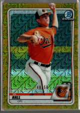 2020 Bowman Chrome Mega Box Gold Refractors #BCP238 D.L. Hall /50