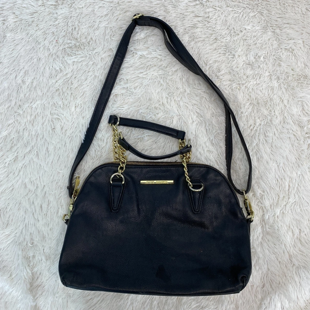 Steve Madden Woman Handbag Black Size -- Soft Leather