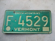 Vermont Farm license plate #  4529