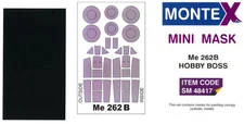 Montex 1/48 MESSERSCHMITT Me-262B CANOPY & WHEELS PAINT MASK Hobby Boss