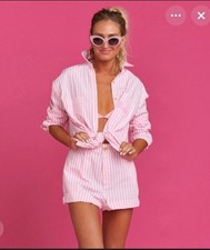 SMYM x Barbie Pink And White Striped Shorts - XL NWoT Show Me Your Mumu preppy
