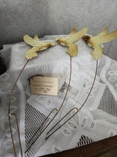 Vtg Home Interiors And Gifts 3 Pc Hummingbird Brass Accent Picks #1240 Preowned