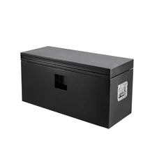 Truck Tool Box Steel Trailer Bed Tongue Toolbox 15X15X30 in Pickup Toolbox Black