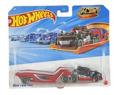 Hot Wheels Track Fleet Red & Black Semi Twin Mill New