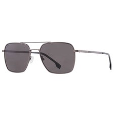 Hugo Boss Polarized Grey Navigator Men's Sunglasses BOSS 1414/O/S 0R80/M9 57