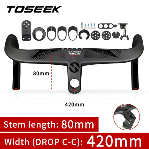Carbon Handlebar Road Drop Bar T800 Integrated Di2 Bicycle Accessories Drop Bar - Picture 22 of 48