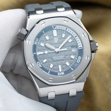 Audemars Piguet Royal Oak Offshore Diver Steel Gray Dial 42 Full Set AP 15720ST 16
