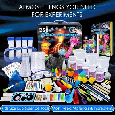 Wissenschaft Experimente Kit 250 Kinder Chemie Set STEM Aktivitäten Lava Lampe
