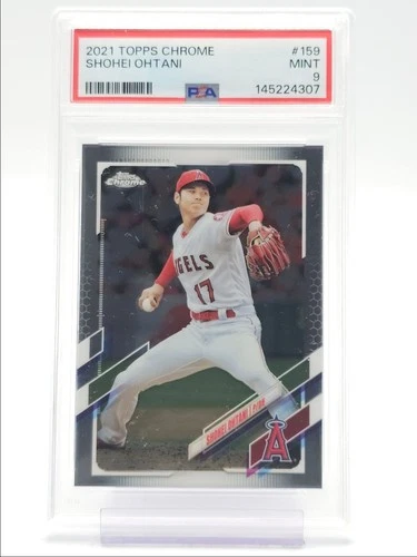 SHOHEI OHTANI 2021-22 TOPPS CHROME BASEBALL ANGELS PSA 9 Q2350
