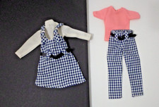 Clone Barbie MADDIE CLOTHES 1970'S NAVY WHITE HOUNDSTOOTH DRESS SLACKS TOPS MIX