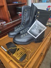 White's Explorer H7809 Black Leather NFPA Boots. Vibram Sole Made in USA 11D