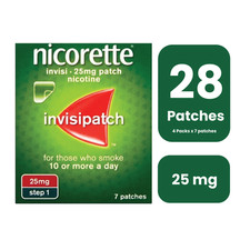 4x Nicorette Invisi - 25mg Patch Nicotine Invisipatch 7 Patches-Step 1