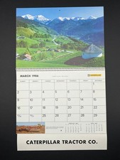 Caterpillar Tractor Company Vintage 1986 Calendar CAT Advertising Machinery