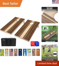 Rustic 4 x 2 ft Cornhole Set with All-Weather Bean Bags - Perfect for Tailgating