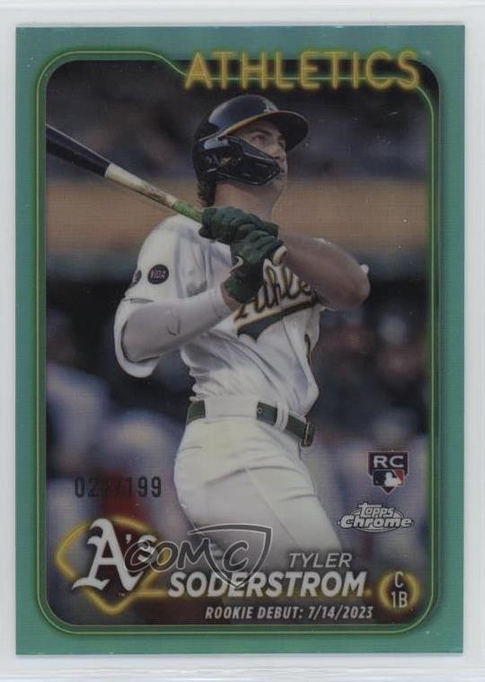 2024 Topps Chrome Update Aqua Refractor 22/199 Tyler Soderstrom #USC22 5f8