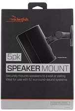 Rocketfish Tilting Wall Mounts Small Speakers 5-Pack RF-HSWM5B Black