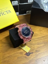 Invicta Racing Burnout Digital Men's Watch - 52mm, Transparent Pink (49047)