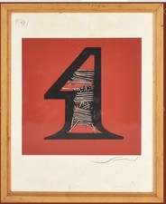 Emilio Scanavino-fotolitografia su cart.no BolaffiArte-Cm.30x23,5+cornice-firma