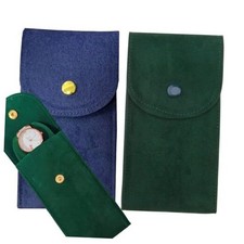 2 Pcs Velvet Watch Pouch Portable Travel Watch Case Watch Bag Storage Men 