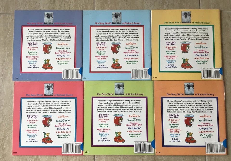 Vintage-The Busy World Of Richard Scarry 6 x PB Bundle-1st Editions 1995 - Image 2 of 4