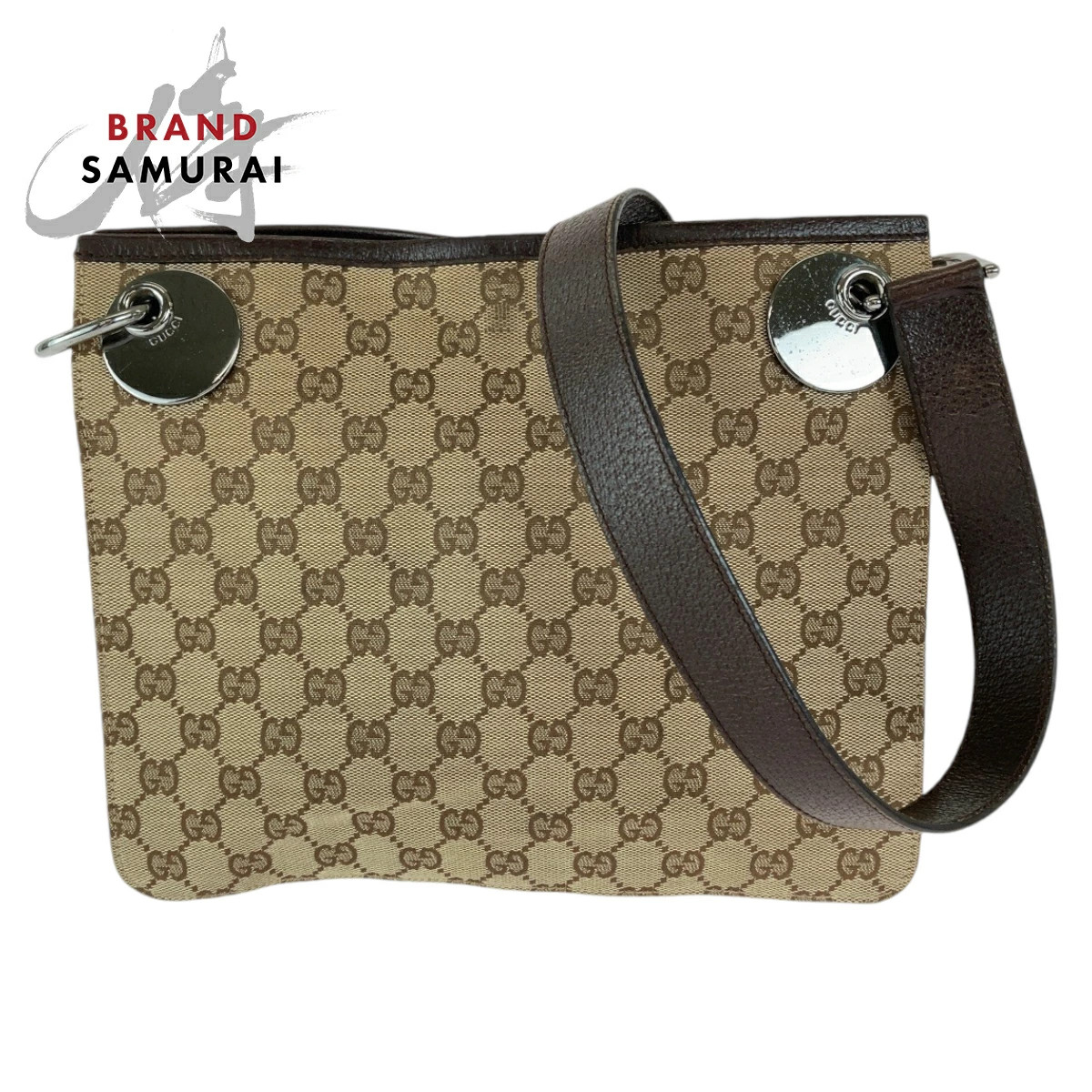 Excellent Condition GUCCI Eclipse Brown Silver Ha… - image 11