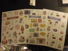 3X STICKERS FOR SCRAPBOOKING/JOURNALS 18X12 CM ST317