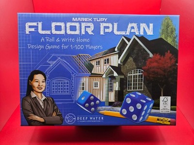 Friendly Skeleton/Deep Water Board Game Floor Plan Box  Roll and Write