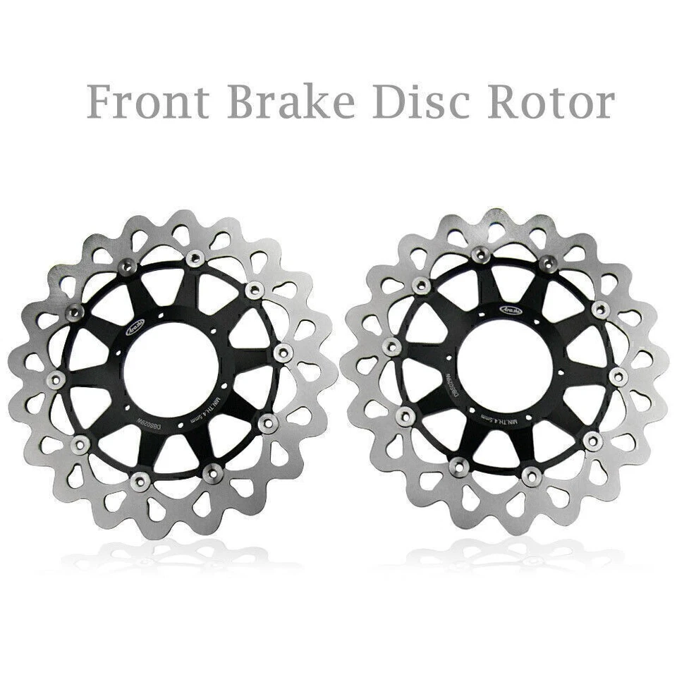 Front Brake Disc Rotors Black for Honda CBR1000RR 06-07 VTR1000 SP1 RC51 2000-04 - Image 4 of 4