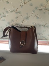 Louella Grey Classic Hobo Tote. Excellent Condition.  Tan Faux Leather