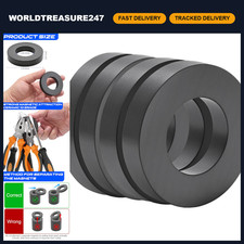 Heavy Duty Large Round Magnets - 60mm Strong Industrial Grade, Set of 4