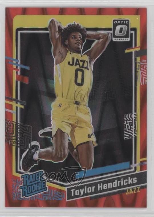2023 Donruss Optic Rated Red Seismic Prizm /130 Taylor Hendricks Rookie RC 13rv