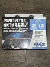 Tripp Lite 375W PowerVerter Compact Car Inverter w/ 2 AC Outlets  2 USB Ports