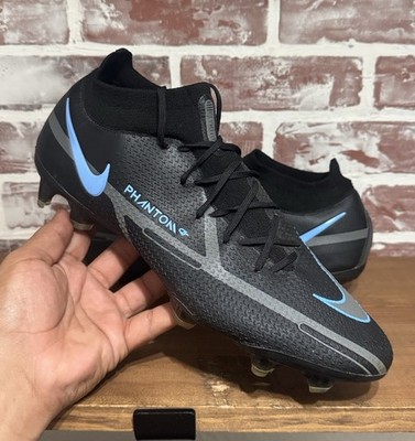 Nike Phantom GT2 Elite DF FG Men Sz 12.5 Black Blue Firm Ground Soccer Cleats