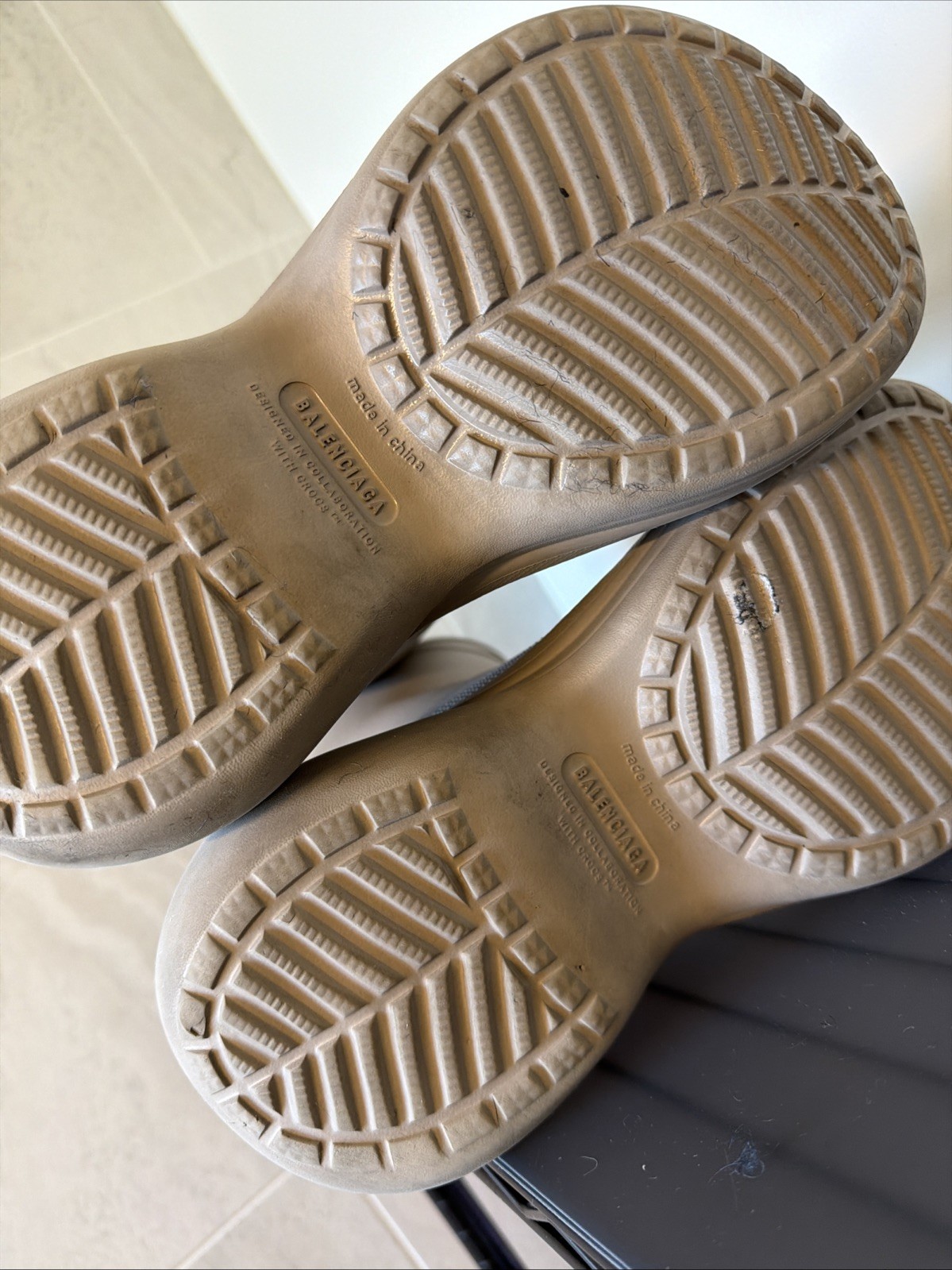 Balenciaga Croc Beige Color women Boots Size 39 Gently Used Pre- Owned No Box. thumbnail 4