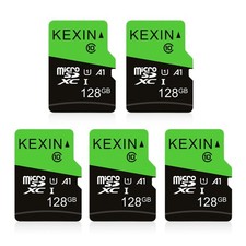 128GB Micro SD Card 5 Pack with SD Adapter microSDXC Memory Card UHS-I C10 U1...