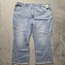 Terra  Sky Jeans Plus 26W High Rise Flare Light Wash Blue Denim Stretch Pockets