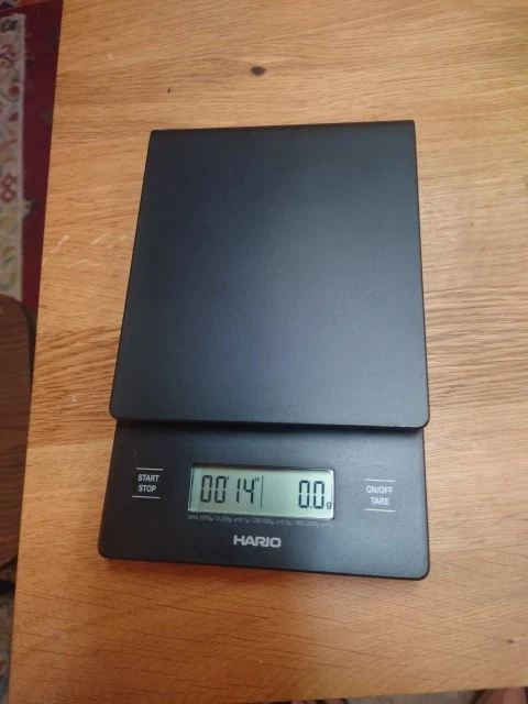 Hario V60 Drip Coffee Scale with Timer Black Precision Weight Measurement