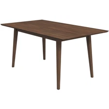 Medieval modern style solid wood rectangular dining table - brown