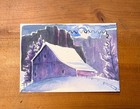 ACEO original watercolor landscape Barn Farmland Americana ExplorationCreations  — photo 1