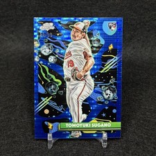 2025 Topps Chrome Cosmic Baseball MLB Tomoyuki Sugano Blue Pulsar Limited to 99