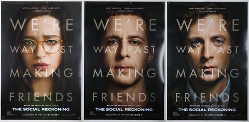 Social Reckoning - original DS movie poster 27x40 DS 2026 Advance SET OF 3 !!