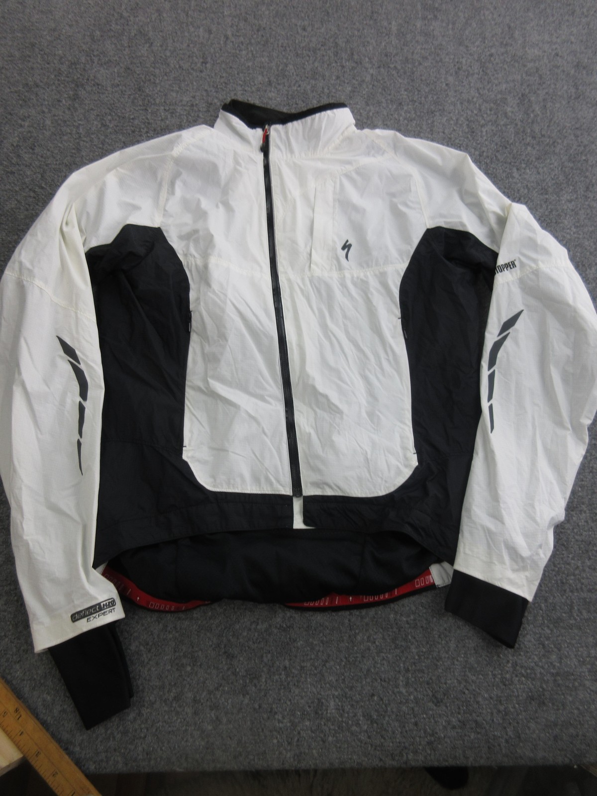 Specialized Deflect H2O Expert Cycling Jacket Mens Medium White Black Reflective